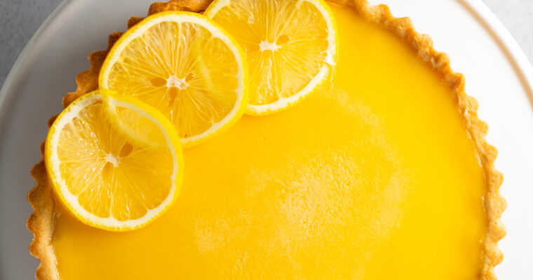 No Bake Lemon Curd Tart (with Buttery Pâte Sablée Base) – Zingy, Creamy & Elegant!