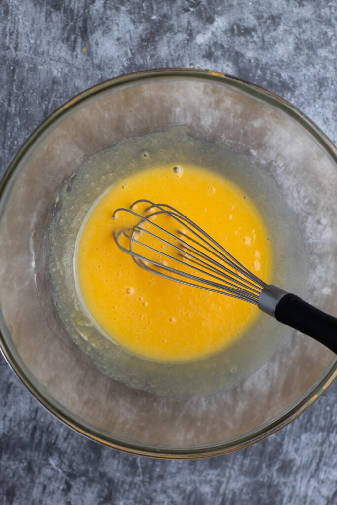 egg yolks and sugar mixed for custard