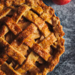 baked apple pie crust with lattice effect