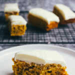 carrot cake slice on a plate