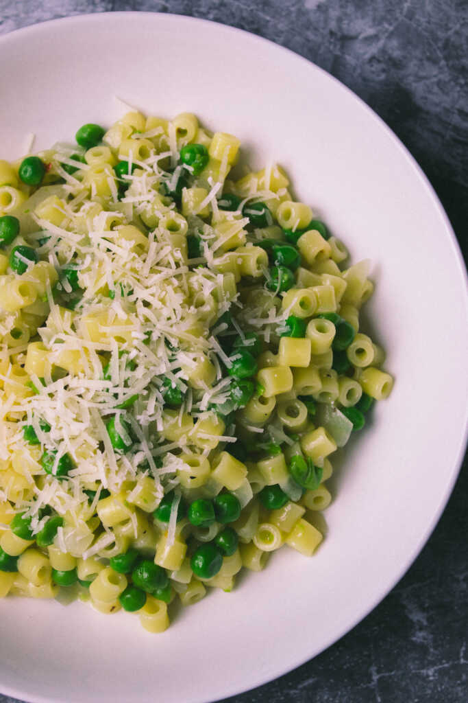 A bowl of Italian Pasta and Peas