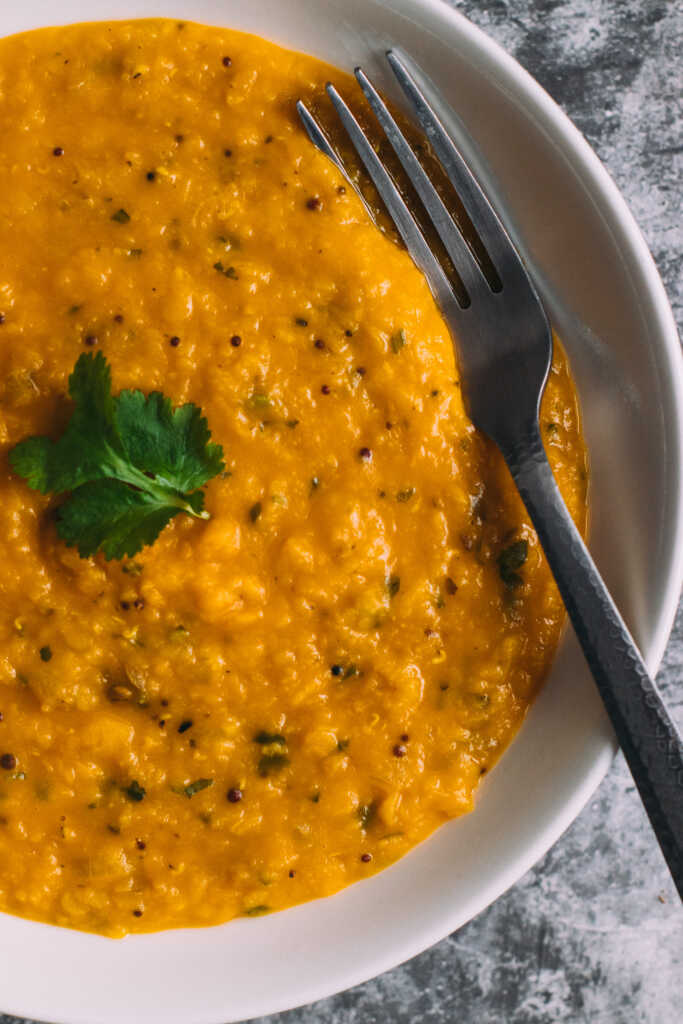 Bengali masoor dal in a bowl