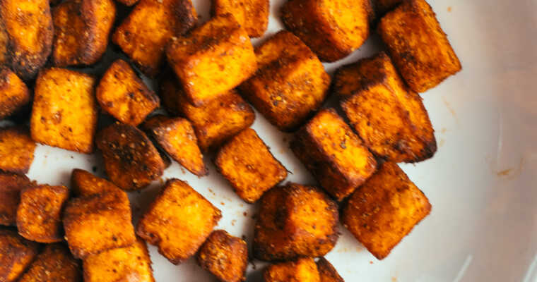 Crispy Air Fryer Sweet Potato Cubes
